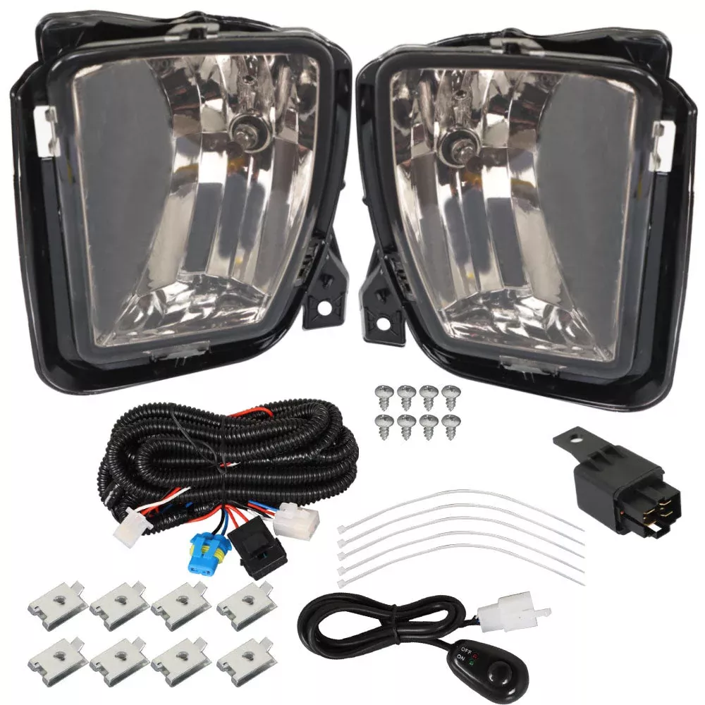 Labwork Left+Right Fog Lights Lamps For 2013-2018 Dodge RAM 1500 Smoked
