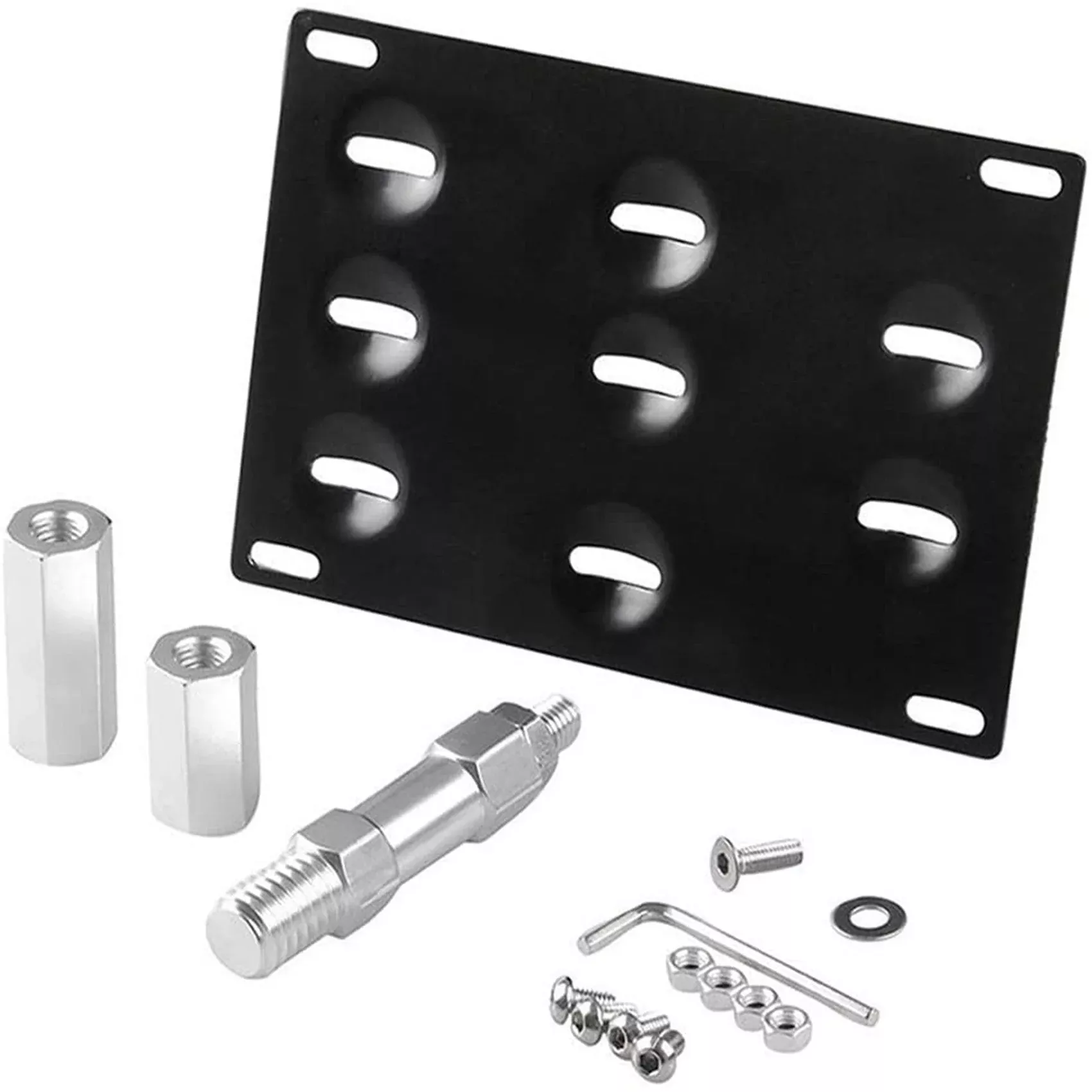 labwork License Plate Holder Front Bumper Tow Hook For 2008-2015 Audi A4