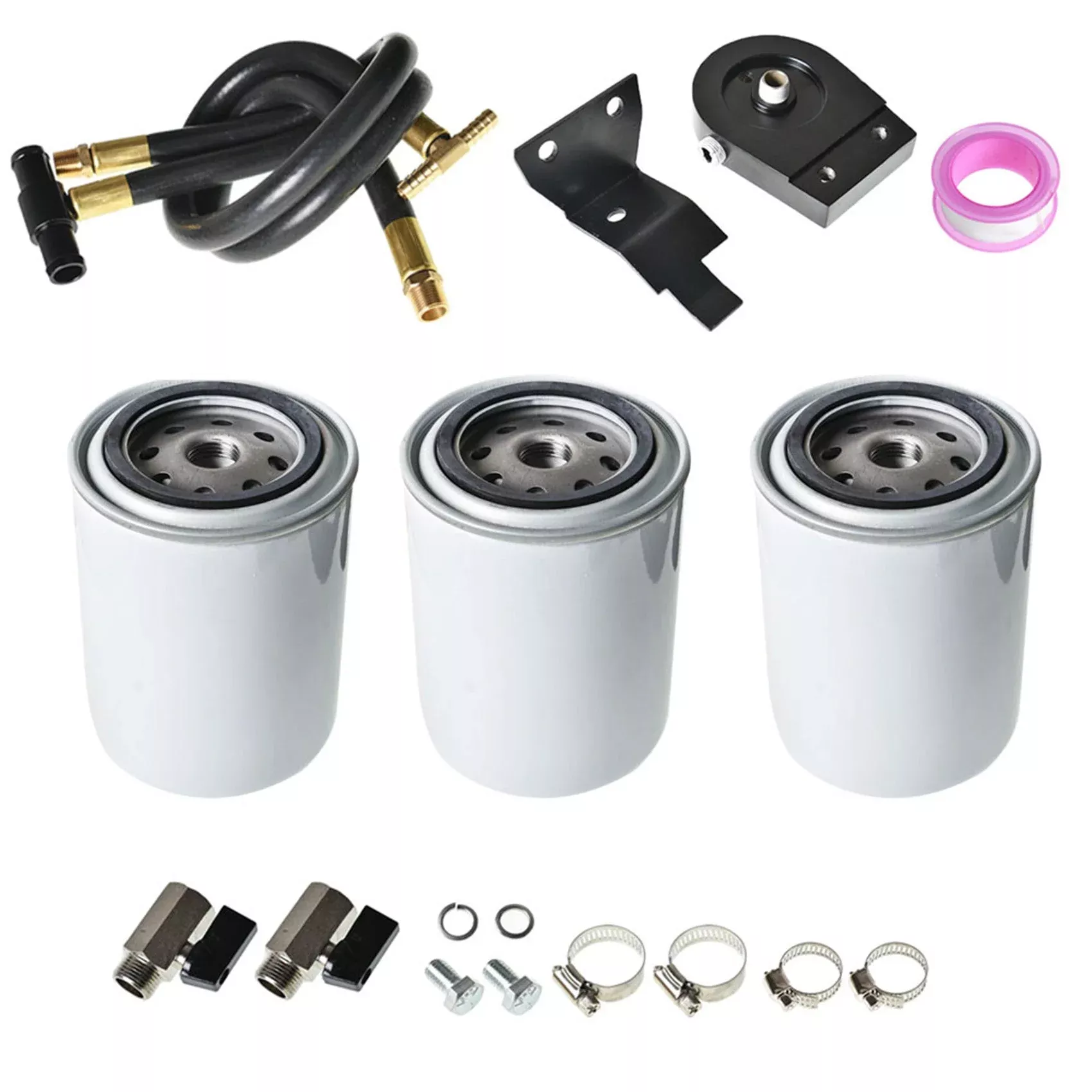 Labwork New Coolant Filtration Filter Kit 3Filter For 03-07 Ford 6.0L Powerstroke Diesel