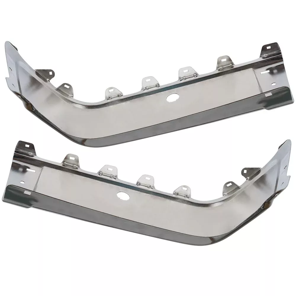 labwork Pair Chrome Rear Bumper End Caps For 07-12 13 Chevy Silverado 1500 Sensor Holes
