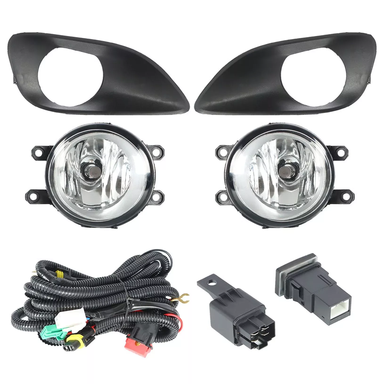 labwork Pair Fog Lights for Toyota Yaris 4-Door Sedan 2007-2011 Not Hatchback