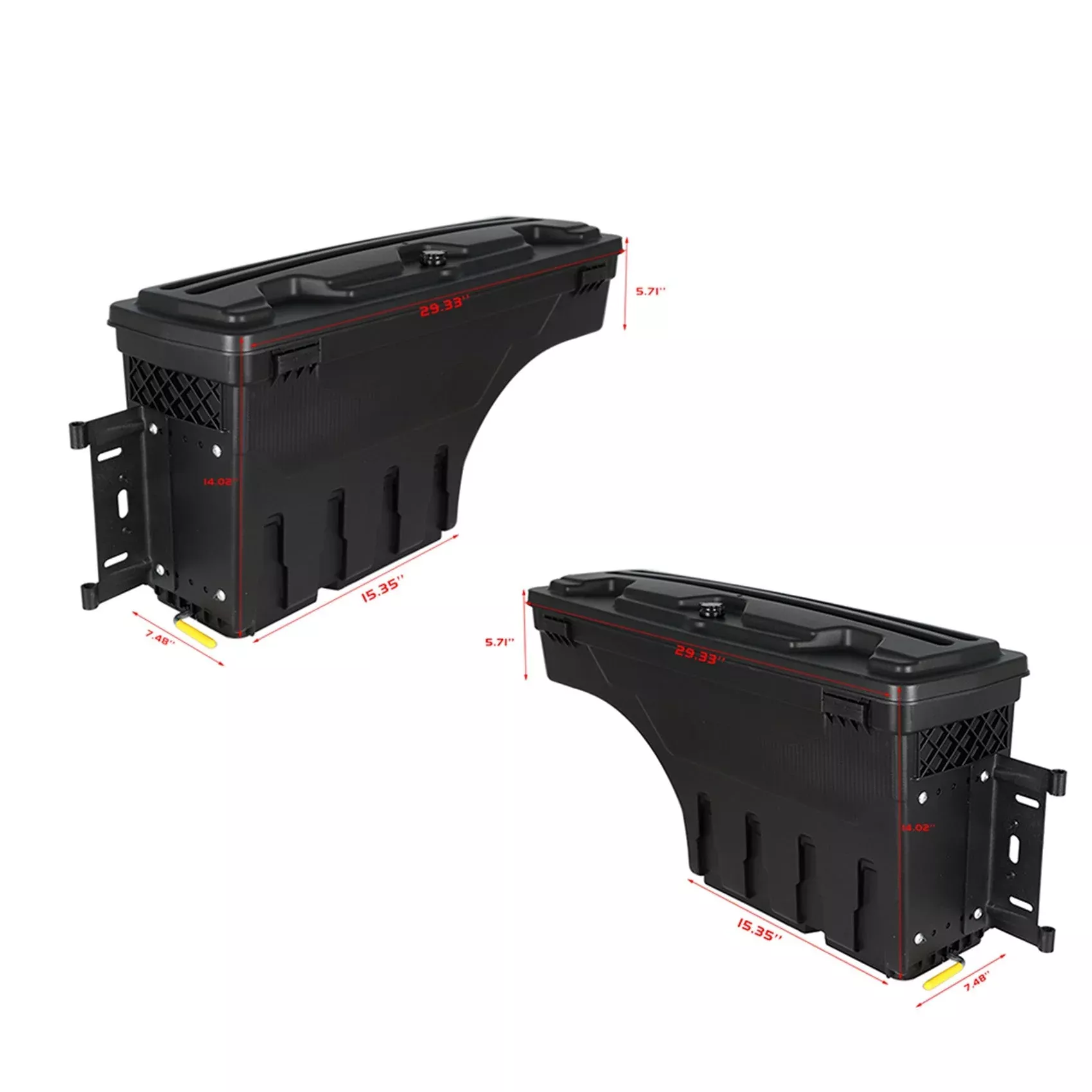 Labwork Pair LH+RH Truck Bed Storage Box Tool Box For 17-20 Ford F-250 F-350