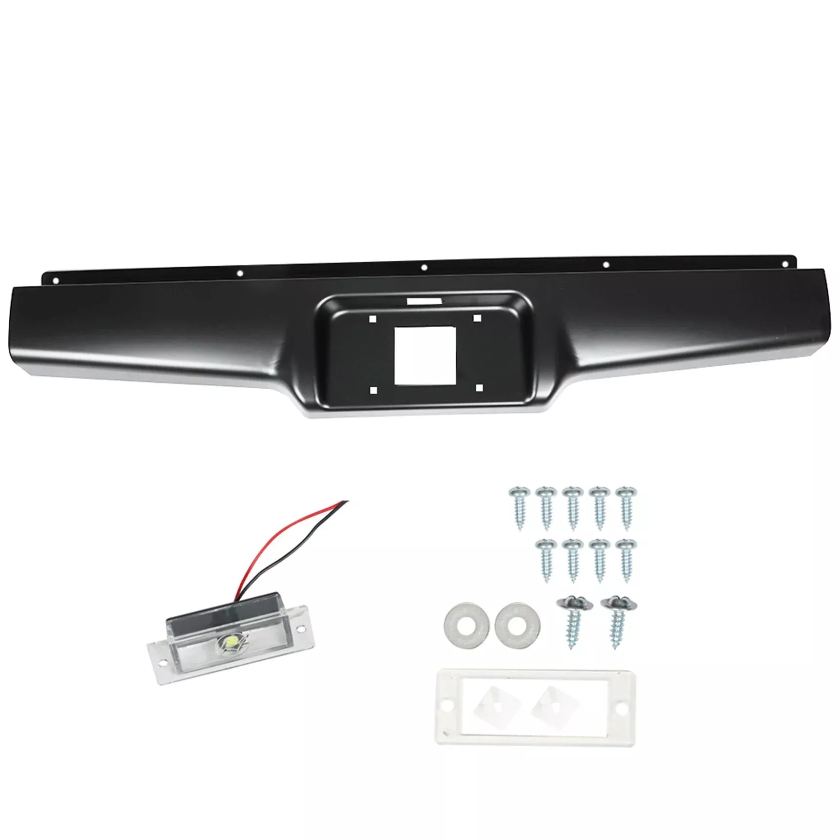 labwork Rear Steel Bumper Roll Pan Replacement for Chevy S10 GMC S15 Sonoma Pickup 1982-1993 Black
