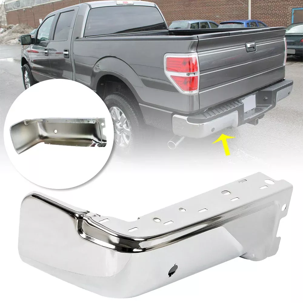 Labwork Rear Steel Step Bumper W/Sensor Hole Driver Side LH For Ford F150 2009-2014