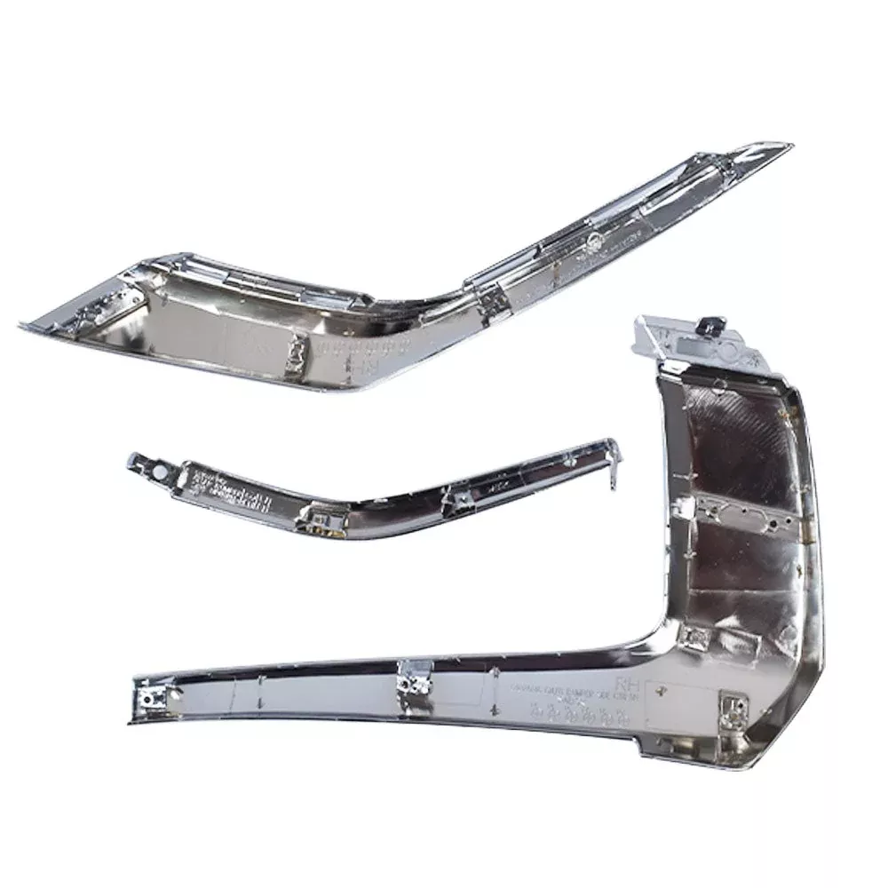 Labwork RH front Bumper Upper chrome Trim molding Strip Replacement for Mitsubishi Outlander 2016-2019 MI1047103, MI1047104