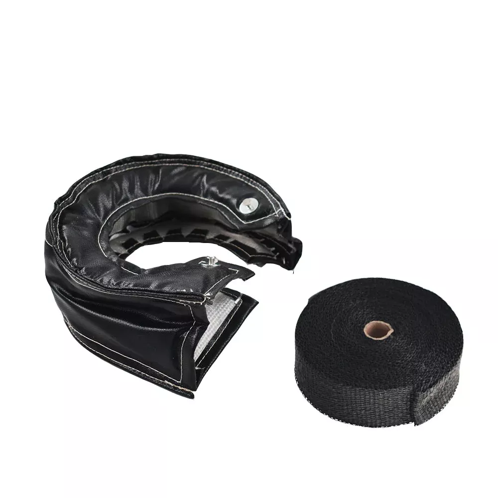 LABWORK T6 Turbo Heat Shield Blanket Cover + 2" 50FT Exhaust Header Wrap Tape