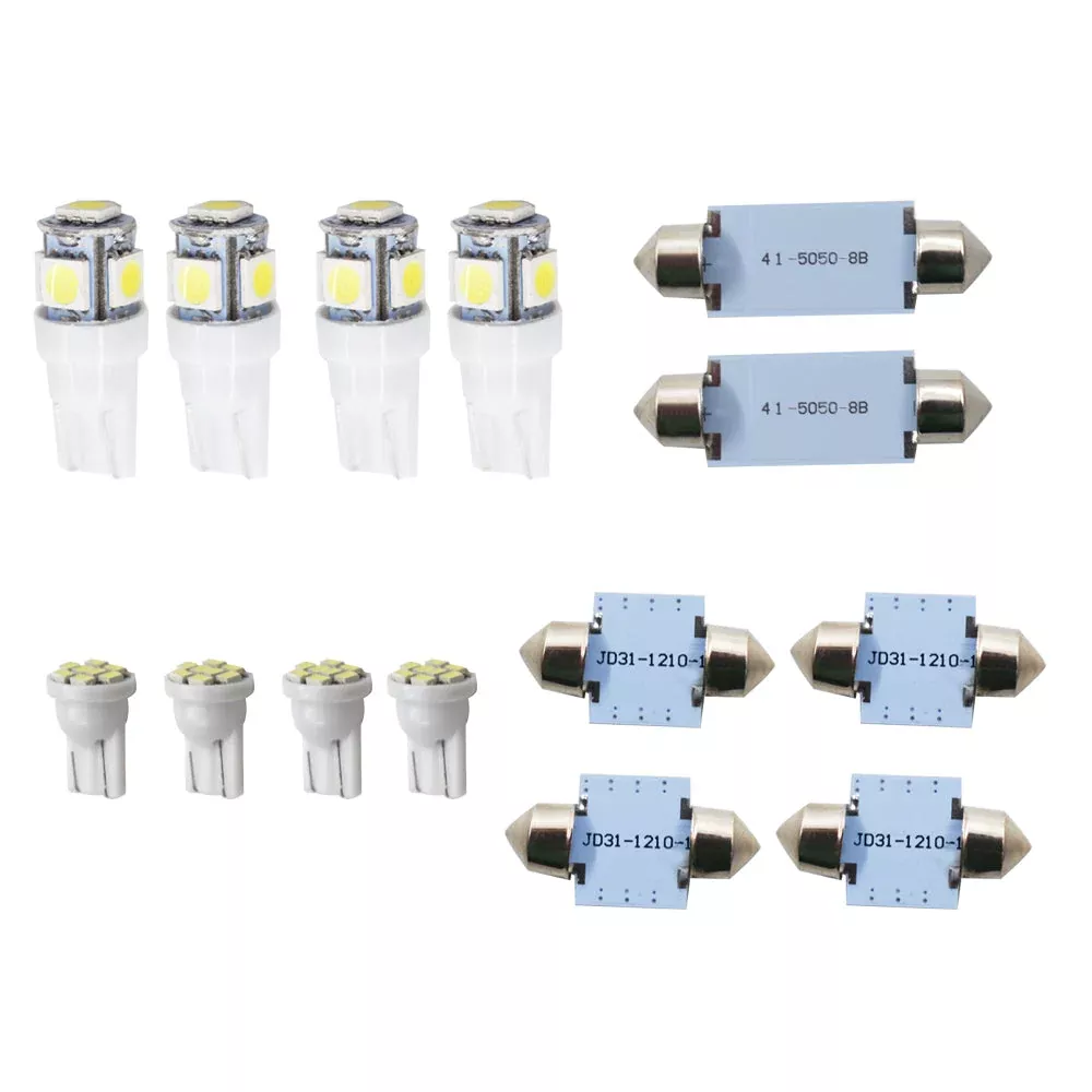 labwork White LED Light Interior Package for T10 31mm 42mm Map Dome License Plate 14pcs