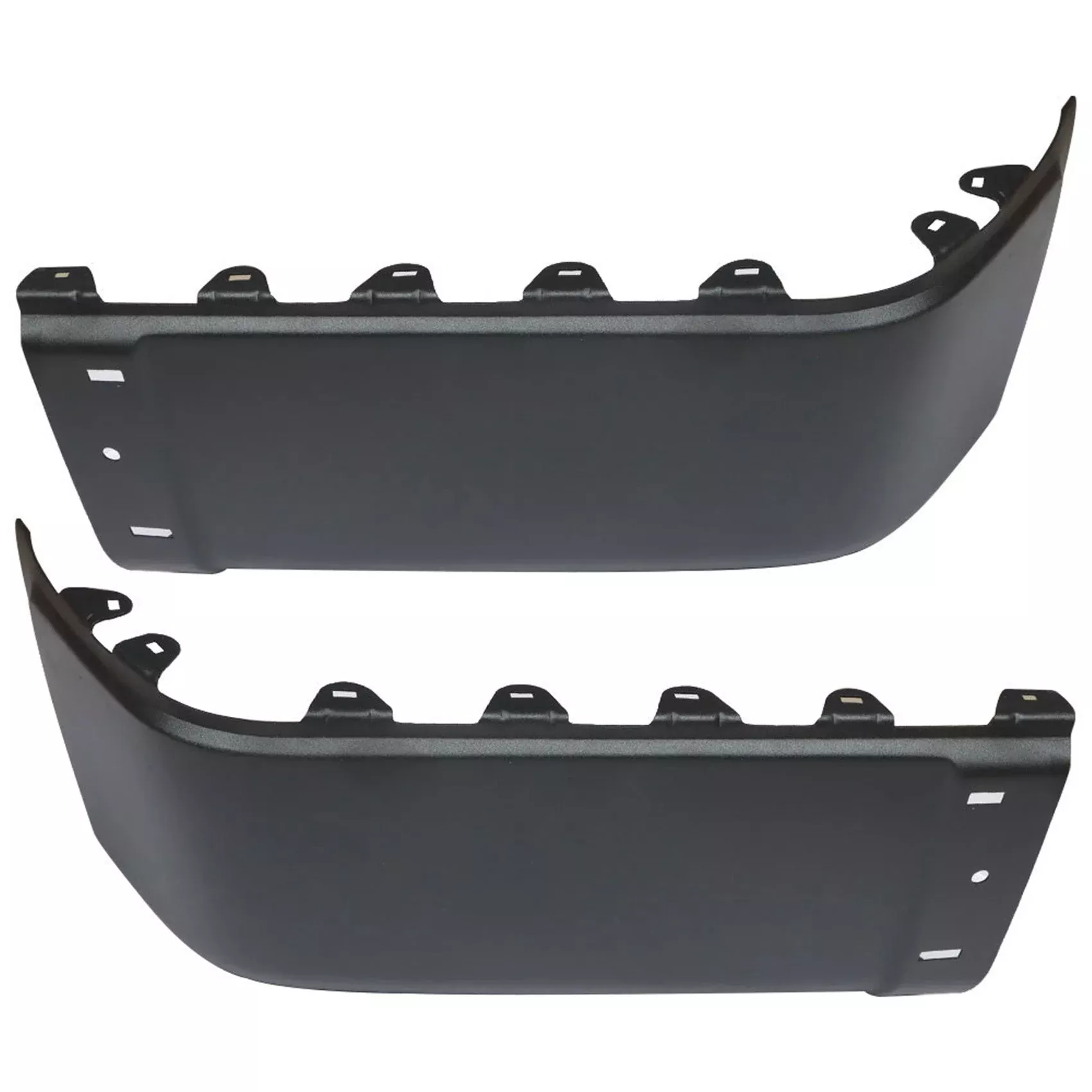 Left & Right Rear Bumper End Caps Set Black For 2007-2013 Chevy Silverado 1500
