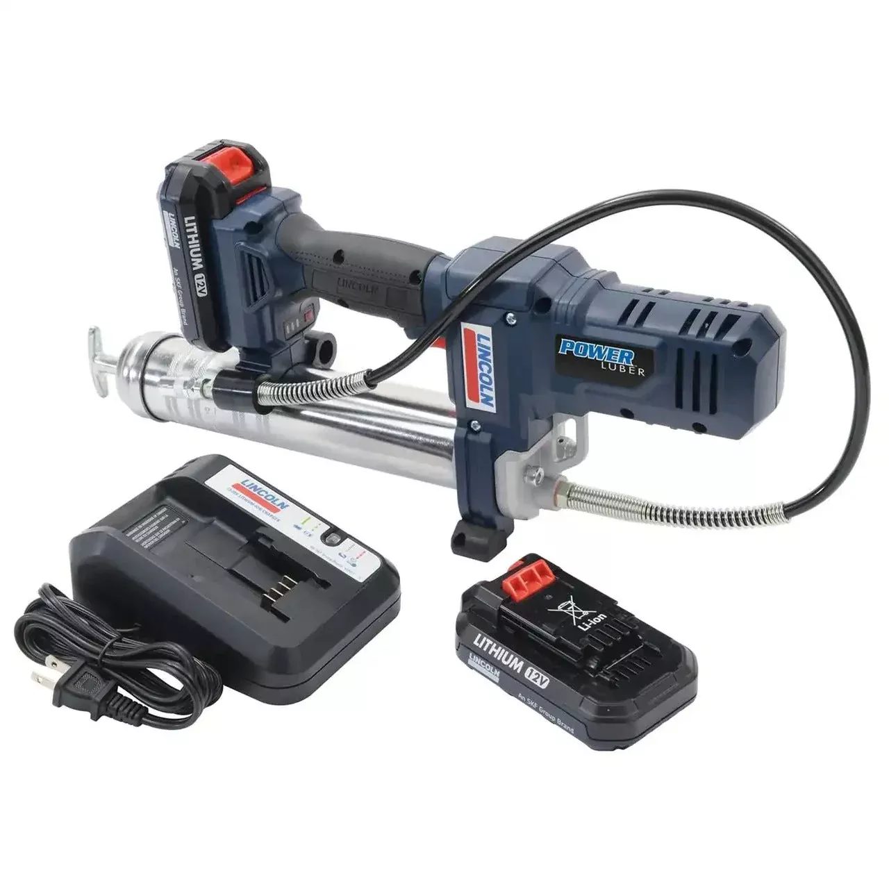 Lincoln 1264 12v Cordless Grease Gun Kit w/ 2 Batteries