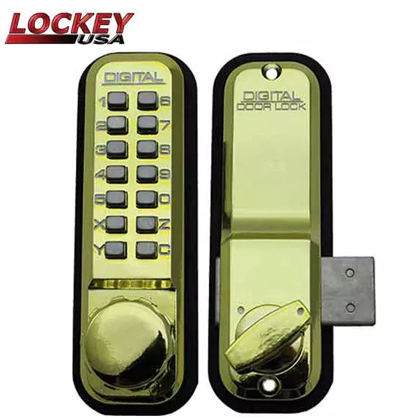 Lockey - 2200 - Narrow-Stile Mechanical Keypad Keyless Deadbolt Lock - Surface Mount