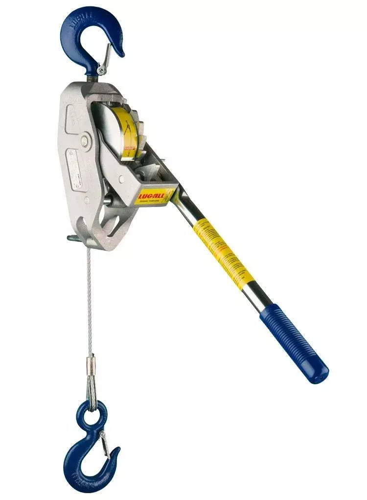 Lug-All 447-1000-15SH 1-2Ton Cable Winch-Hoistw-Latch Hook Small