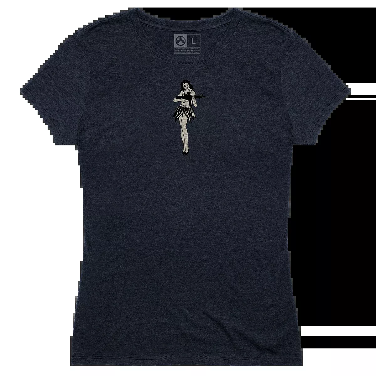 Magpul MAG1180-410-3XL Hula Girl CVC Women's Navy Cotton/Polyester/Rayon Short Sleeve XS