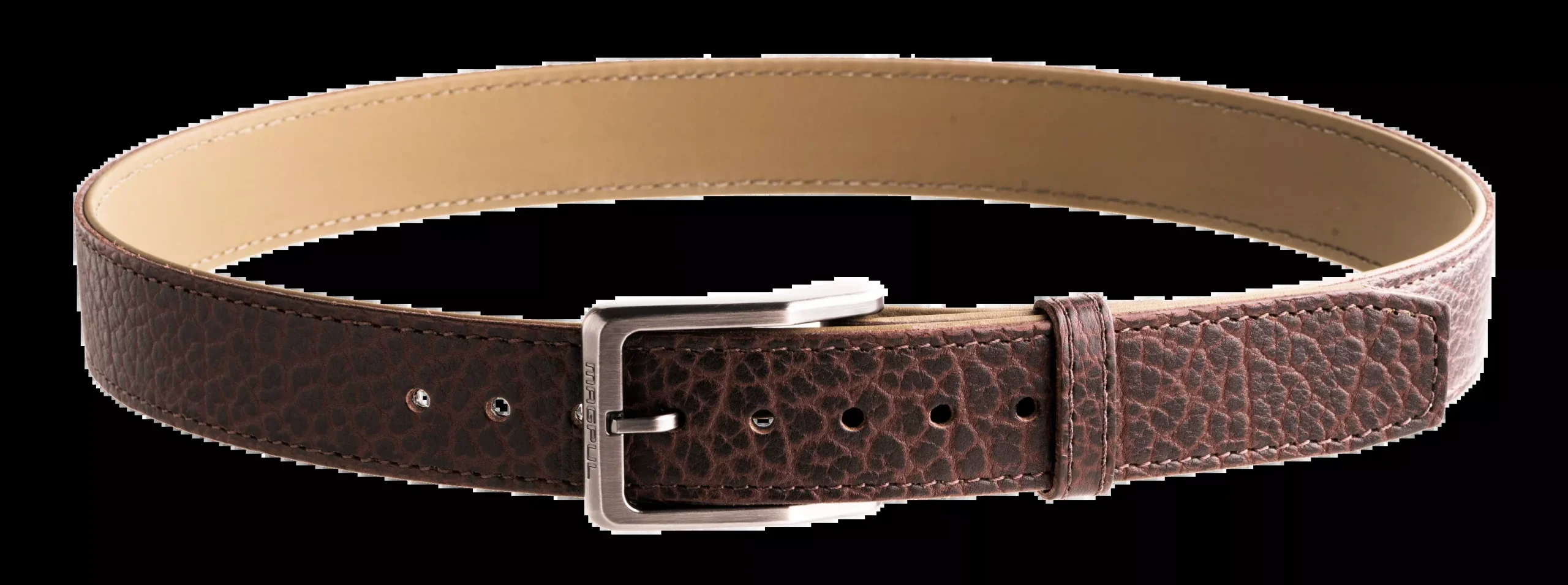Magpul MAG1279-210-42 Tejas EL Cibolo Chocolate Brown Bison Hide 32" 1.50" Wide Buckle Closure