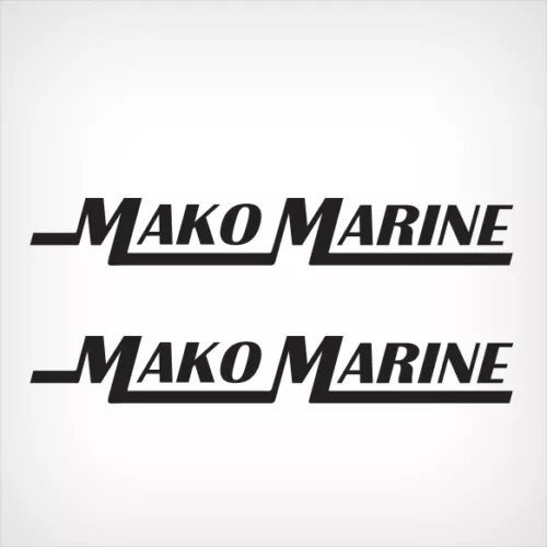 ” Mako Marine Script Only ” Boat Marine Decals (Set of 2) – OEM New Oracle
