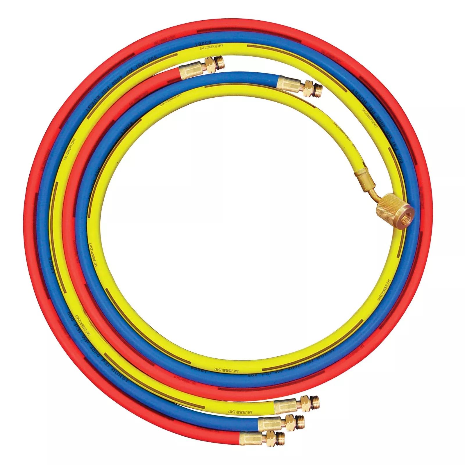 Mastercool 83372 Replacement 72" Charging Hoses for R1234yf Manifold Gauge Set