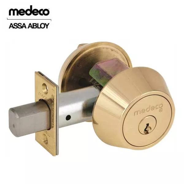 Medeco - 11JR503 - Maxum Residential - M3 BiLevel - 5-Pin - Single Deadbolt - 2-3/8" - DL Keyway Pinned - 19 - Satin Nickel - Grade 1