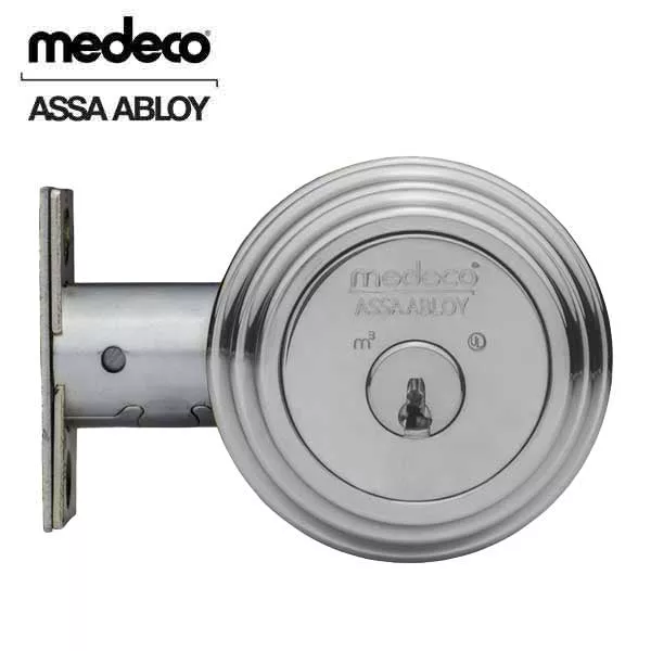 Medeco - 11TR503 - Maxum Residential - M3 Biaxial - 5-Pin - Single Deadbolt - 2-3/8" - DL Keyway Pinned - 19 - Satin Nickel - Grade 1