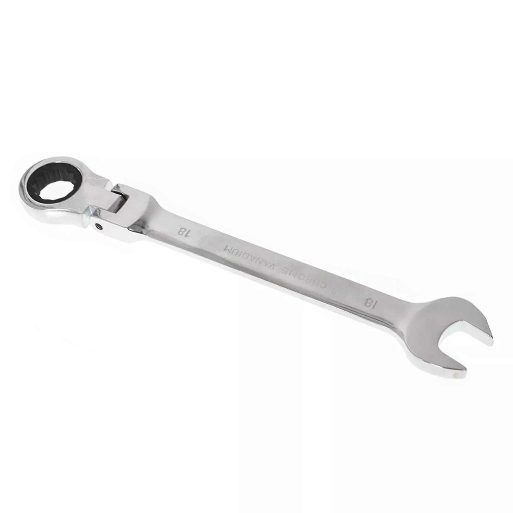 Metric Flexible Head Ratcheting Wrench Combination Spanner Tool Set 12pc 8-19mm