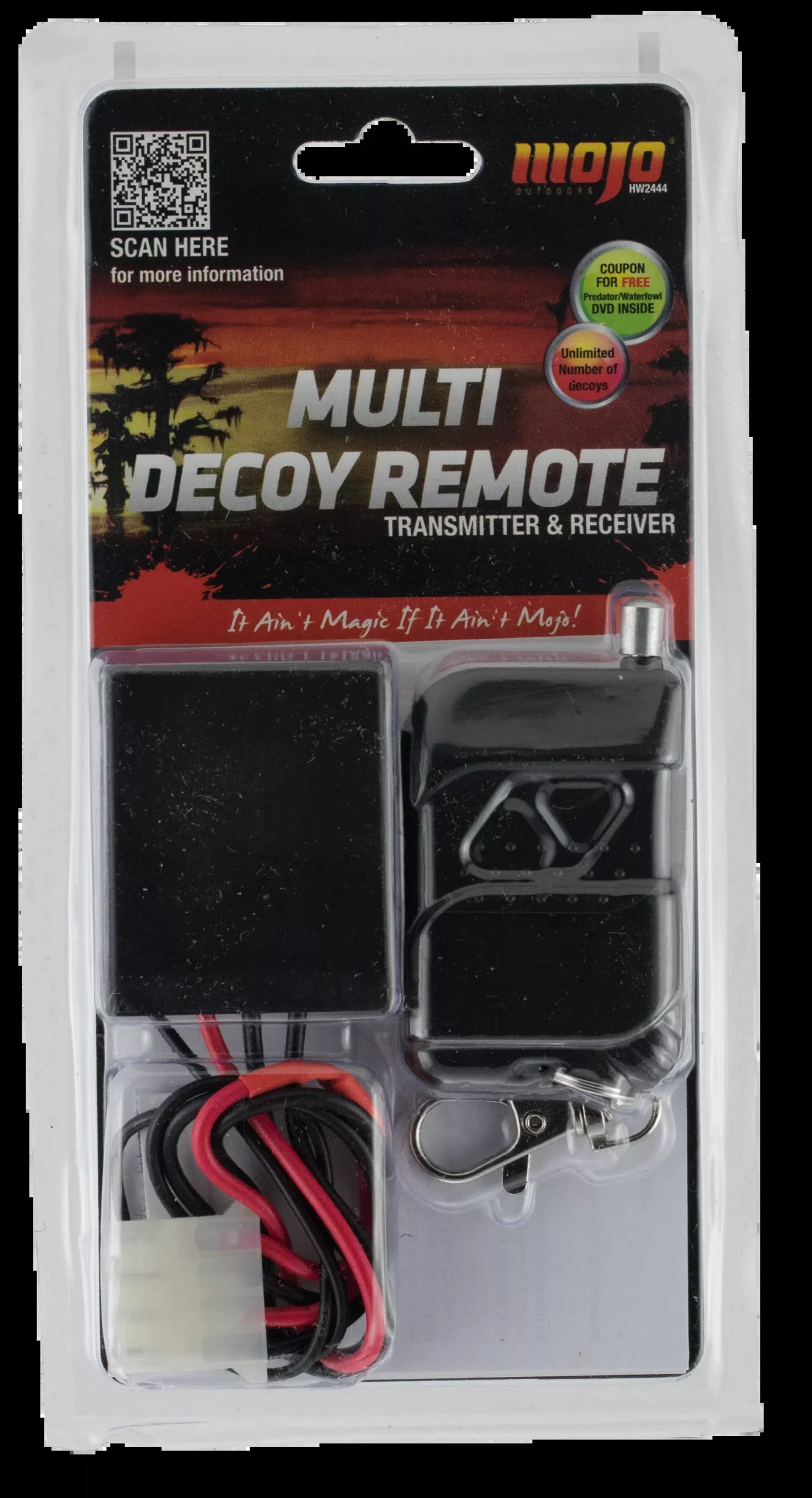 Mojo Outdoors HW2444 Multi Decoy Remote Kit Black Compatible With Mojo Decoys