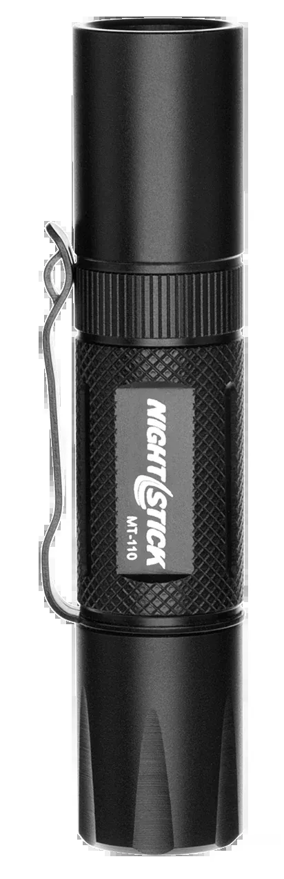 Nightstick MT110 MT-110 Mini-TAC Black Anodized Hardcoat Aluminum White LED 150 Lumens 77 Meters Beam Distance