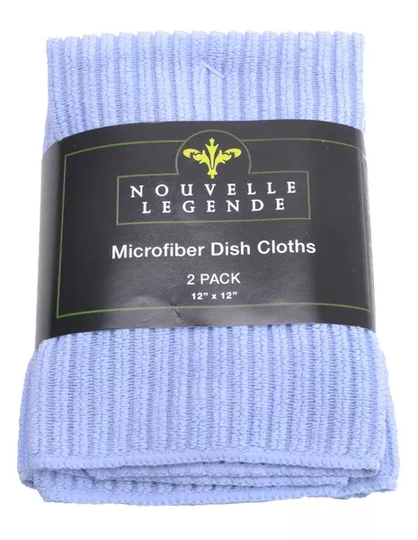 Nouvelle Legende 12 x 12 in. 320 GSM Pearl Weave Microfiber Dish Cloths – 2-pack