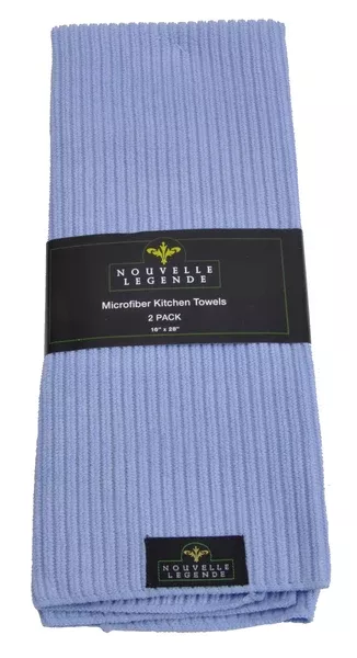 Nouvelle Legende 16 x 28 in. 320 GSM Pearl Weave Microfiber Kitchen Towels – 2-pack