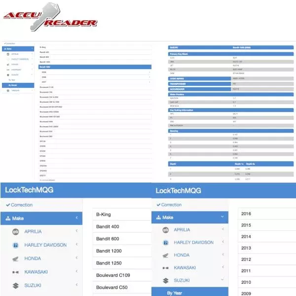 Online Motorcycle Key Cutting Guide / LockTech Moto Quick Guide (1-Year Subscription)