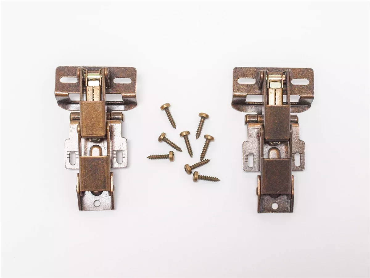 Overhead Cabinet Door Antique Brass Hinges (2-pk) REV