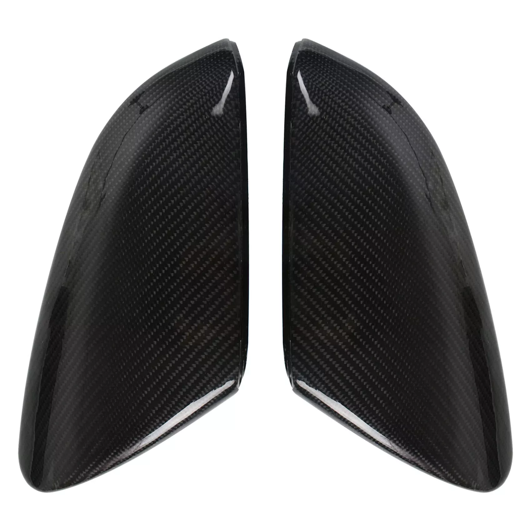 Pair Replacement Carbon Fiber Side Mirror Cover Cap For 2016-2020 Honda Civic