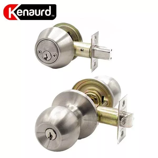 Premium Combo Lockset w/ Double Deadbolt - Stainless Steel