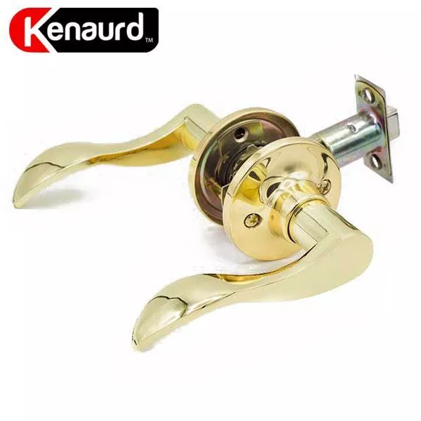 Premium Design #1 Passage Lever Set - Grade 3 - Bright Brass