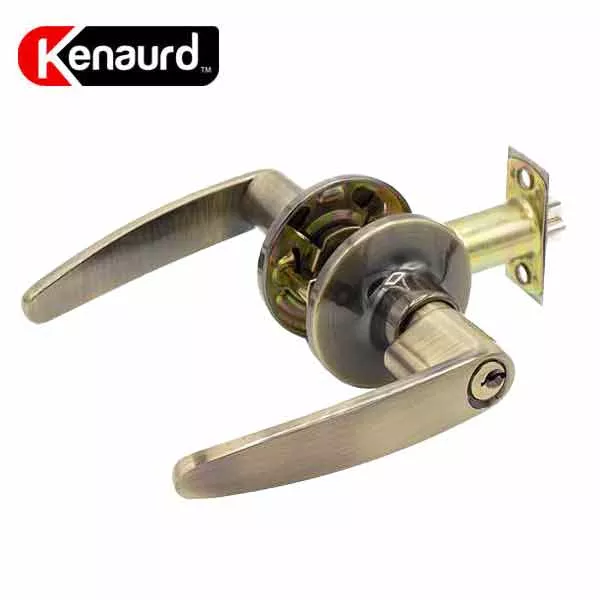 Premium Design #2 Entrance Lever Set - Grade 3 - Antique Brass