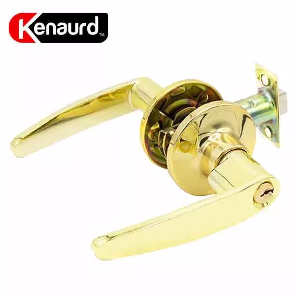 Premium Design #2 Entrance Lever Set - Grade 3 - Bright Brass