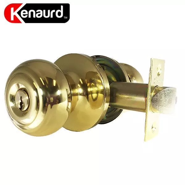 Premium Knob Set - Entrance - PB - Polished Brass