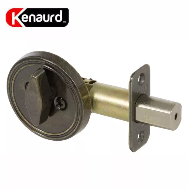 Premium One Sided Deadbolt- Antique Brass (No Cylinder)