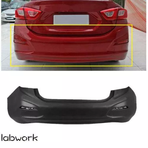 Primered Rear Bumper Cover For 2016 2017 2018 2019 Chevy Cruze Sedan 4 Door