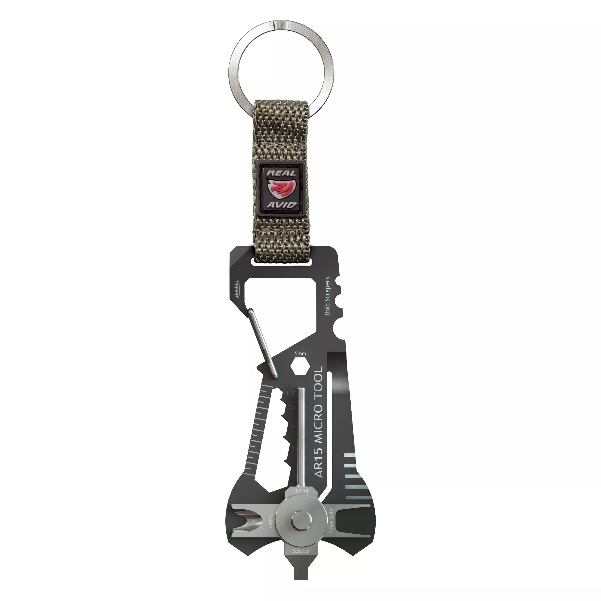 Real Avid AVMICROAR15 AR15 Micro Tool Black & Gray Stainless Steel Rifle