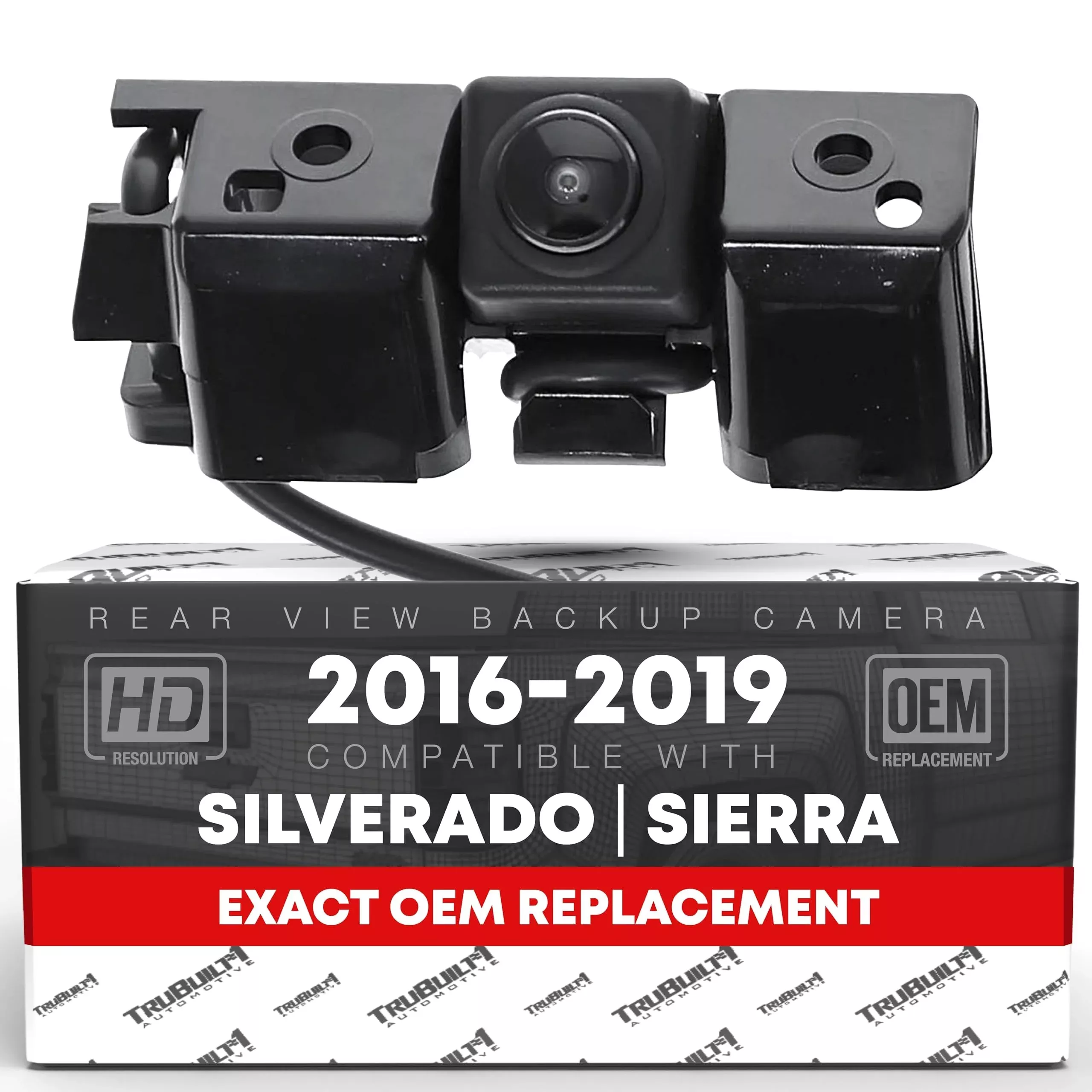 Rear View Backup Camera - Compatible with 2016-2019 Chevrolet Silverado; GMC Sierra 1500 2500 3500 - Reverse Park Assist Camera Replacement - Without EZ-Lift - OEM 84079952, 23244435, 592-056