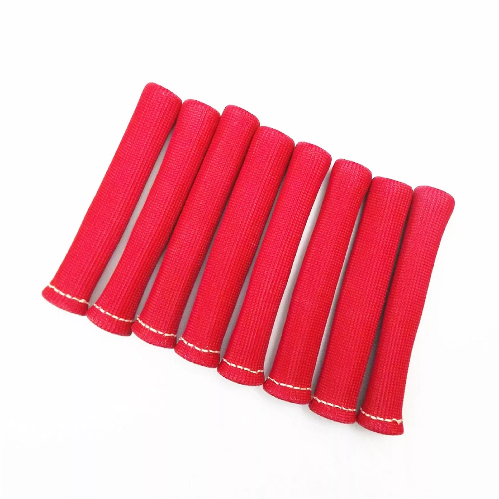 Red 8pcs 1200° Spark Plug Wire Boots Heat Shield Protector Sleeve SBC BBC