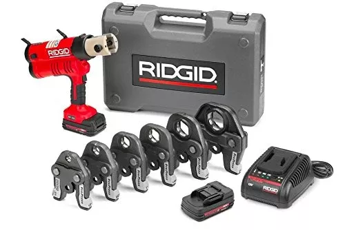 Ridgid 43358 Battery Press Tool Kit with ProPress Jaws, 1/2-Inch - 2-Inch