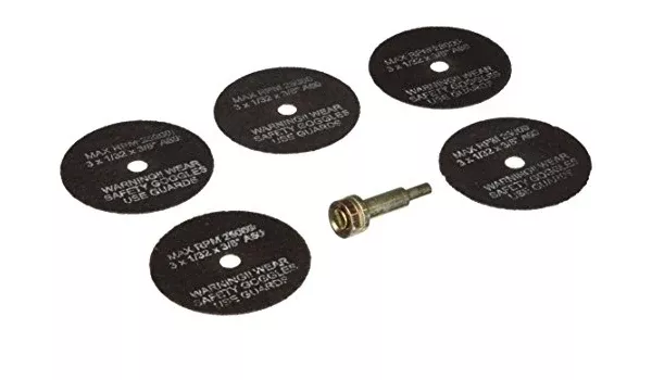 S & G Tool-Aid 94980 5pc Cut-Off Wheels (3" x 1/32") w/ Arbor