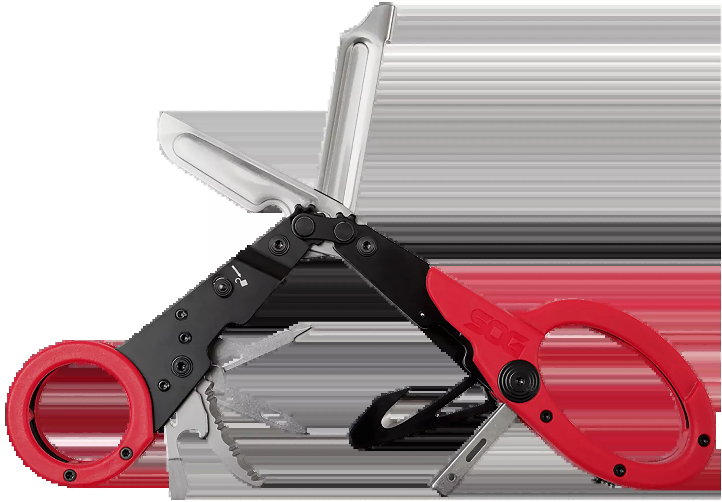 S.O.G SOG231250243 ParaShears3Cr13MoV SS Plain Blade Red Features 11 Tools