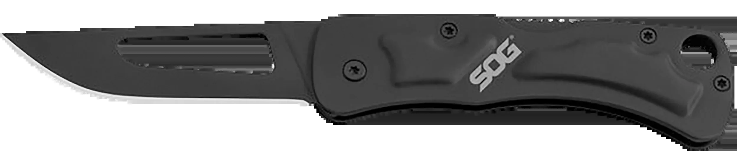 S.O.G SOGCE1012C Centi II 2.10" Folding Straight Back Plain Black Hardcased Stainless Steel Blade/Black Stainless Steel Handle