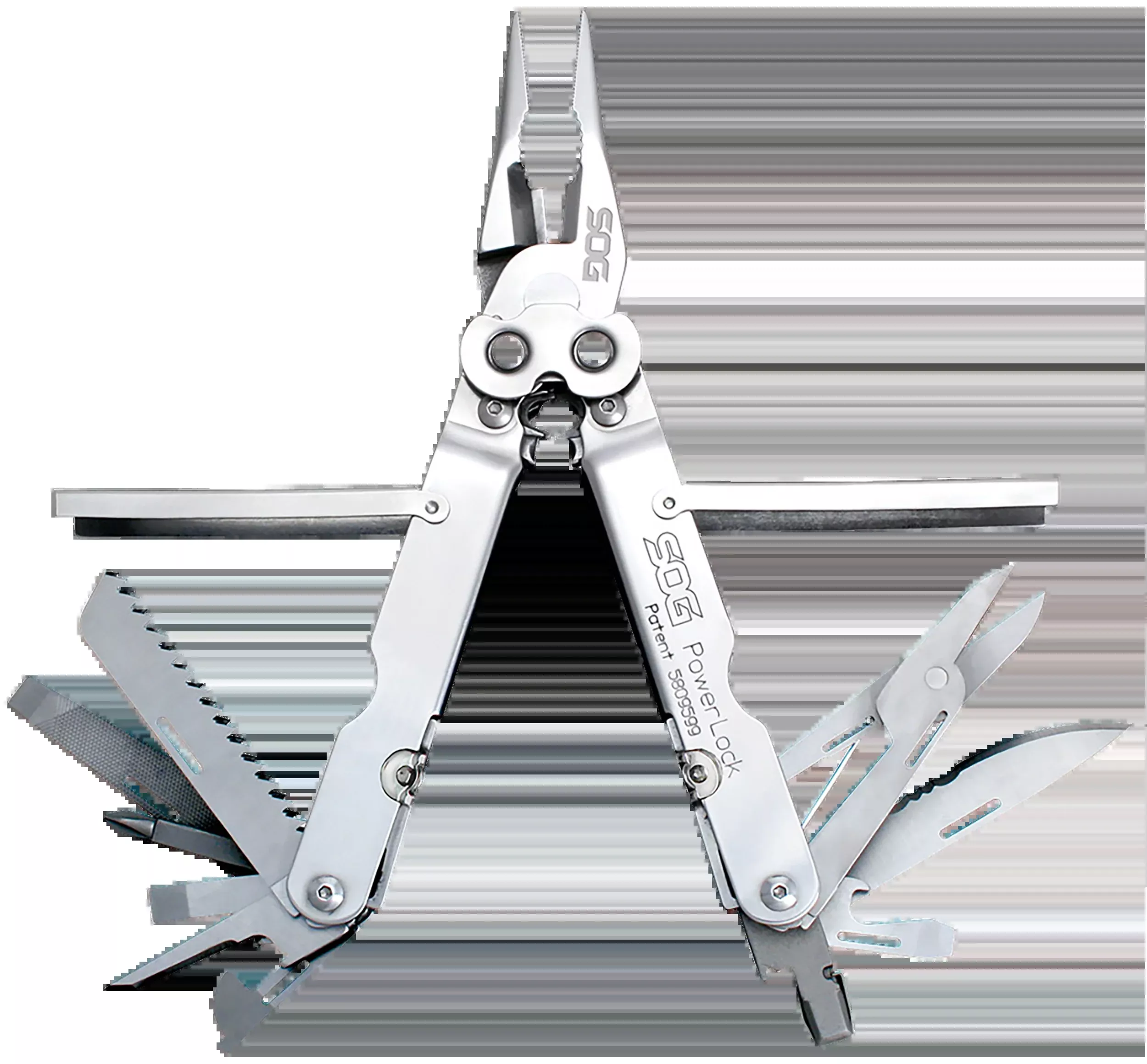 S.O.G SOGS60NCP PowerLockPolished 420 Stainless Steel 7" Long Includes Sheath