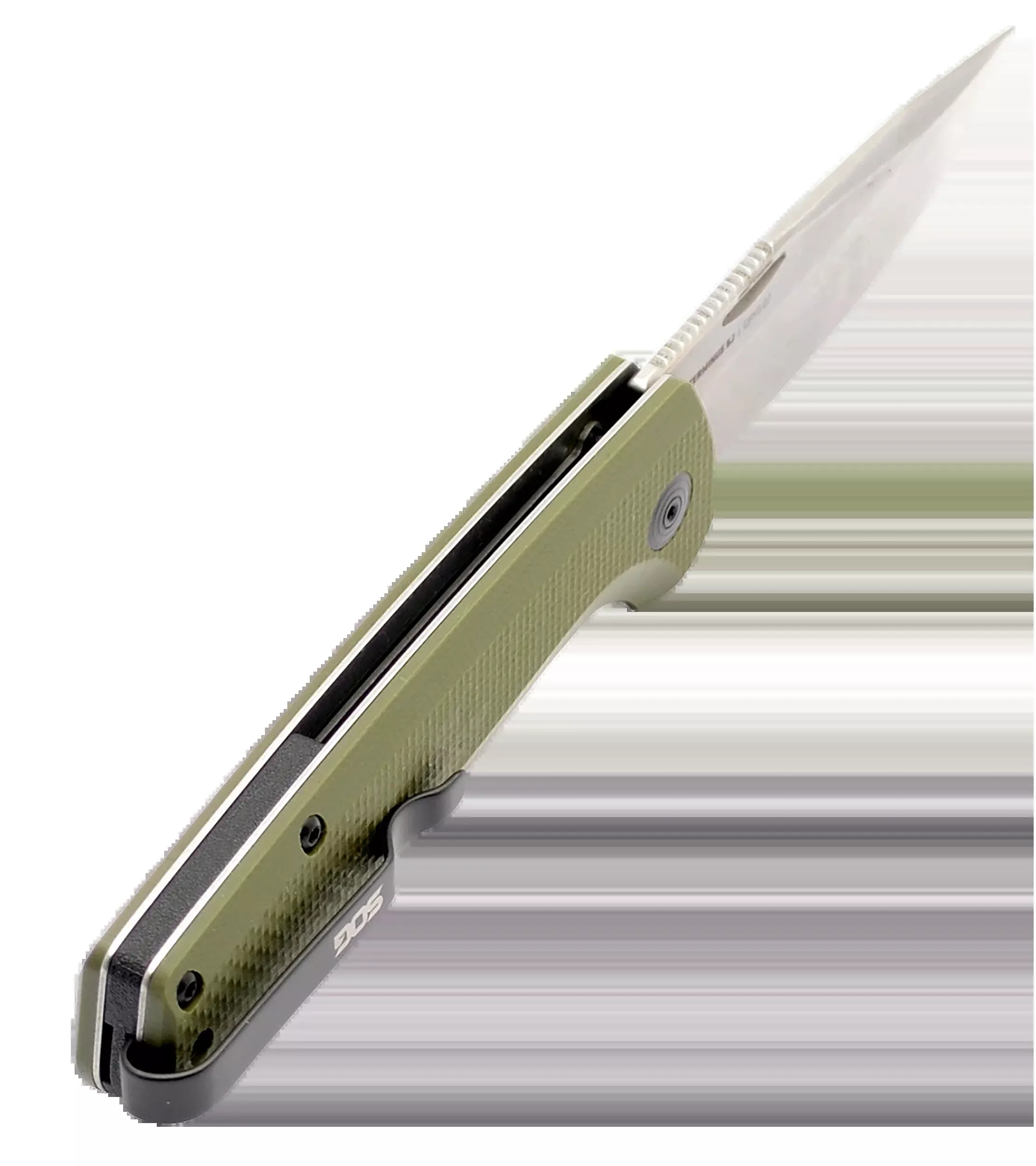 S.O.G SOGTM1004BX Terminus SJ 2.90" Folding Clip Point Plain Stonewashed Cryo D2 Steel Blade/OD Green Textured G10 Handle Includes Belt Clip