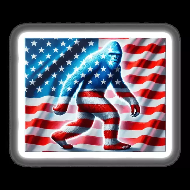 Sasquatch American Flag Stars and Stripes