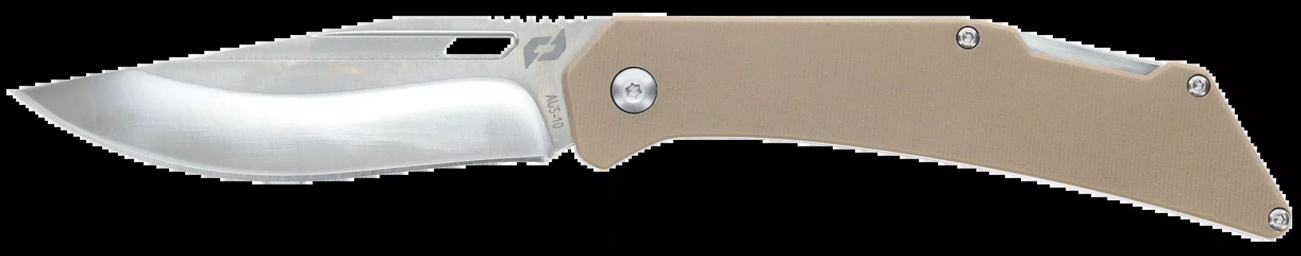 Schrade 1159301 Slingshot Lockback Folder 4" Recurve Clip Point/Satin AUS-10 Blade 5" G10 Handle