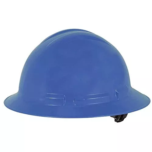 Sellstrom CSA Type 1 Class E Full Brim Hard Hat, 4-Point Suspension With Height Adjustments and Accessory Slots, Blue, S69240