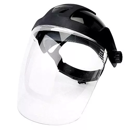 Sellstrom S32010 DP4 Standard Black Crown and Clear Anti-Fog Window Faceshield with Ratchet Headgear