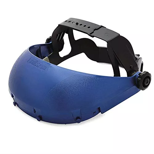 Sellstrom S39100 Replacement Blue Plastic Crown & Ratchet Headgear Only. Clear Shield Not Included